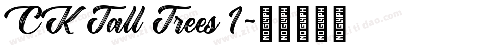 CK Tall Trees 1字体转换